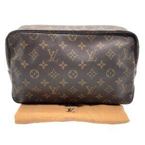 Authentic Monogram Trousse Toilette 28 Clutch Bag W/Dustbag LC196-012026